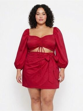 Casual Pretty little Thing Red Wrap Mini dress - 3XL